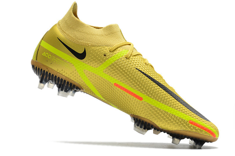 נעלי כדורגל לגברים Nike Phantom GT2 High-Top זהב